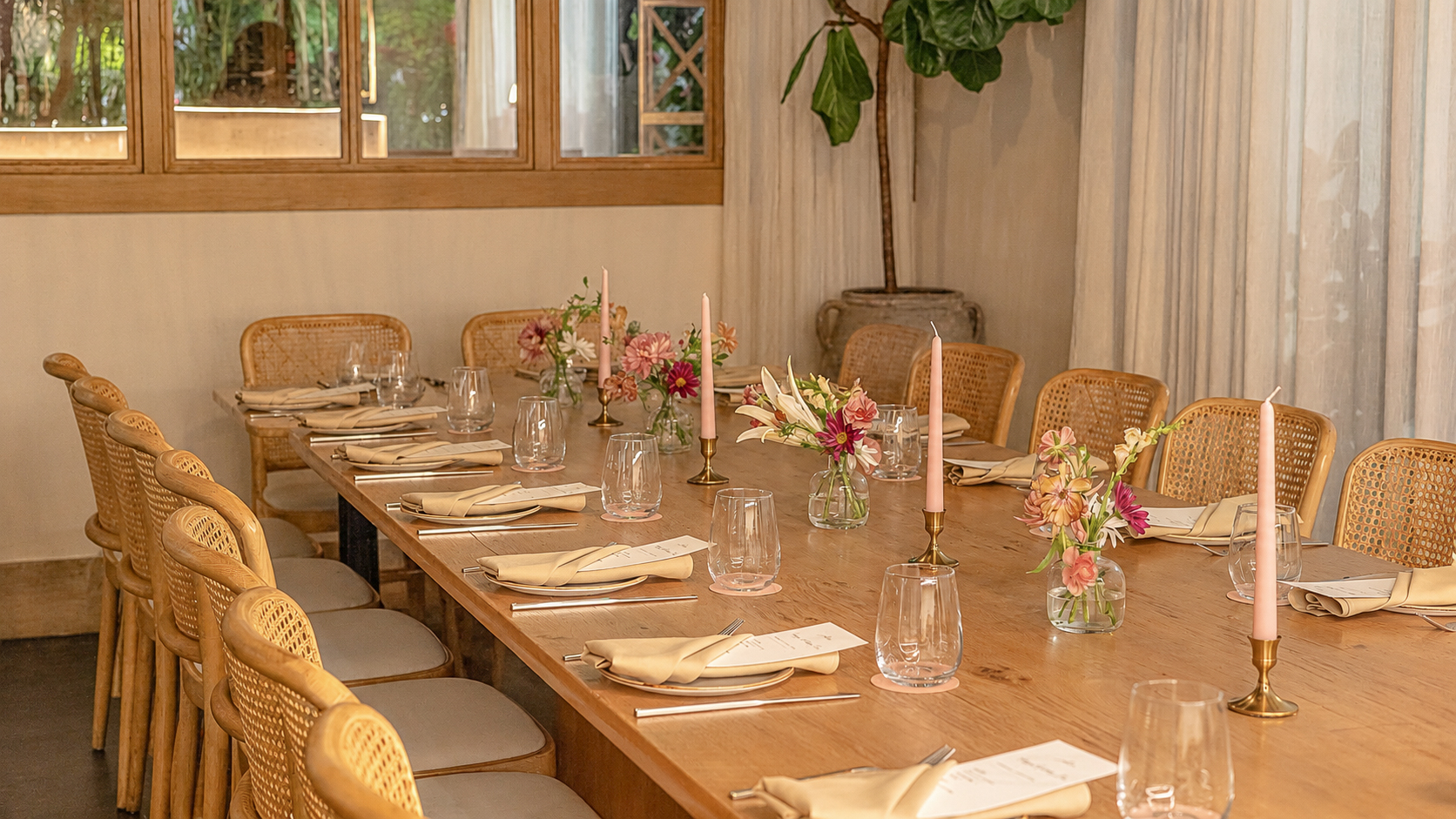 private event with tailored menus